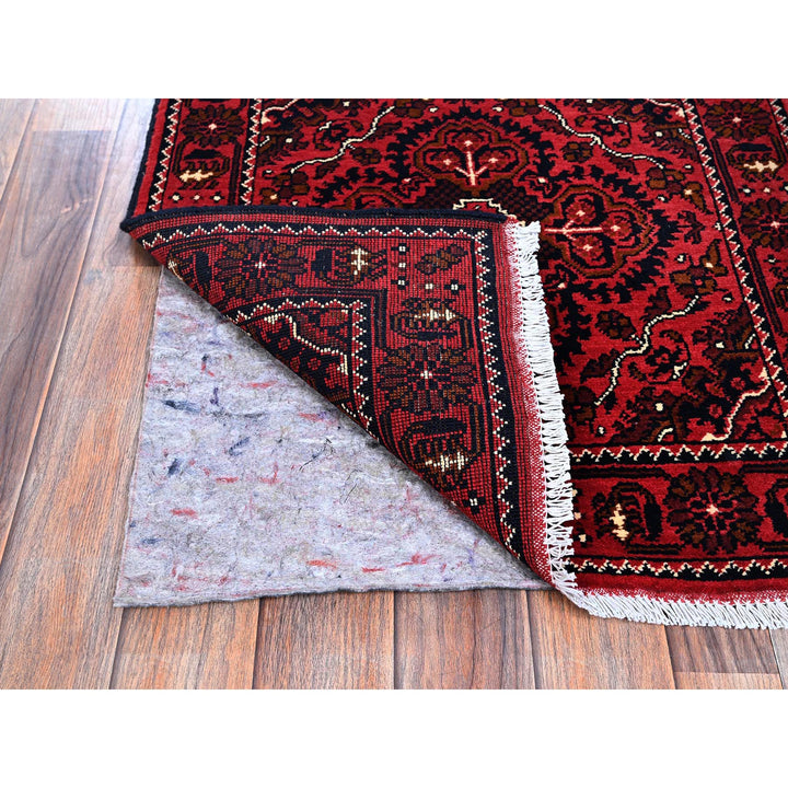 2'3" x 5'2" New Hand Knotted Red Wool Runner Oriental Rug - MOA102678