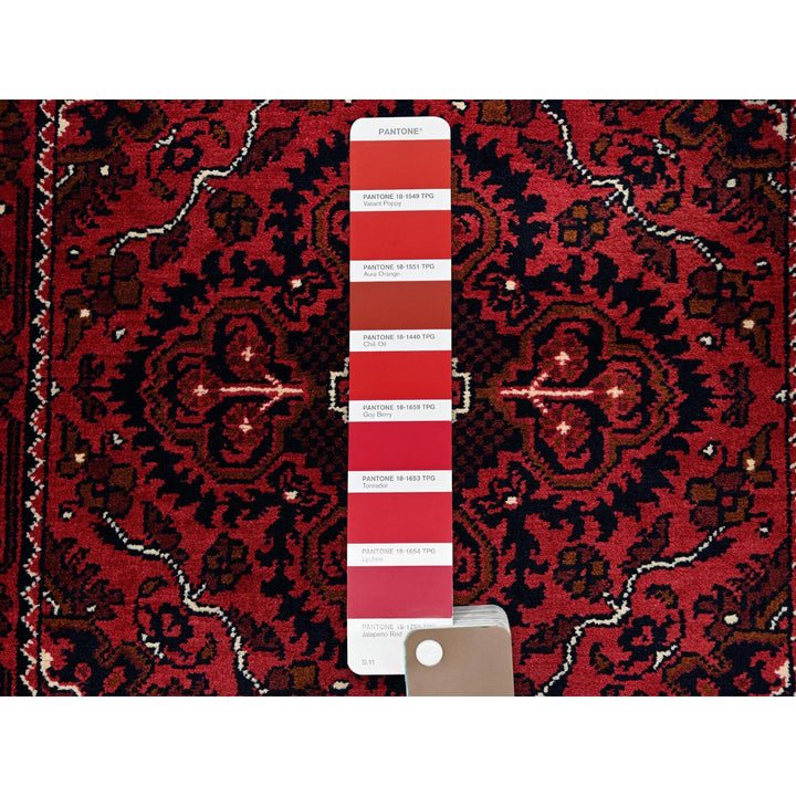 2'3" x 5'2" New Hand Knotted Red Wool Runner Oriental Rug - MOA102678