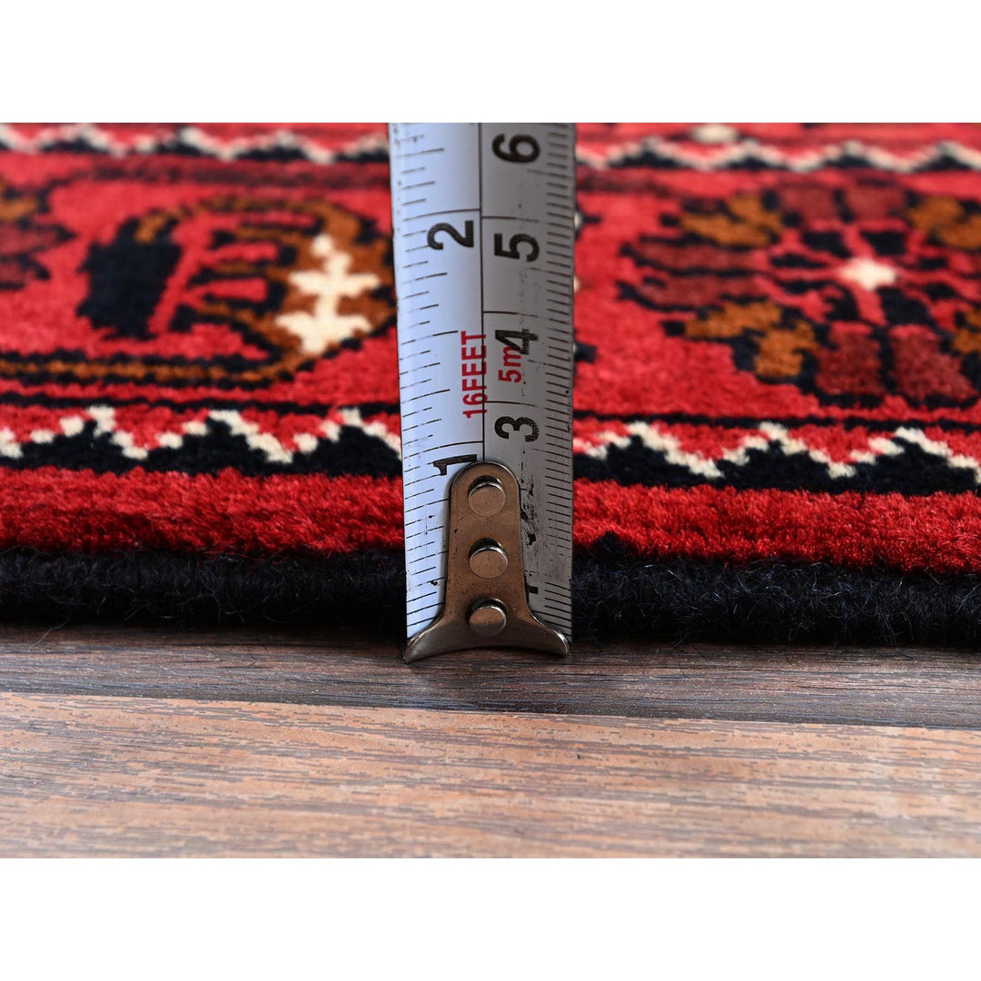 2'3" x 5'2" New Hand Knotted Red Wool Runner Oriental Rug - MOA102678