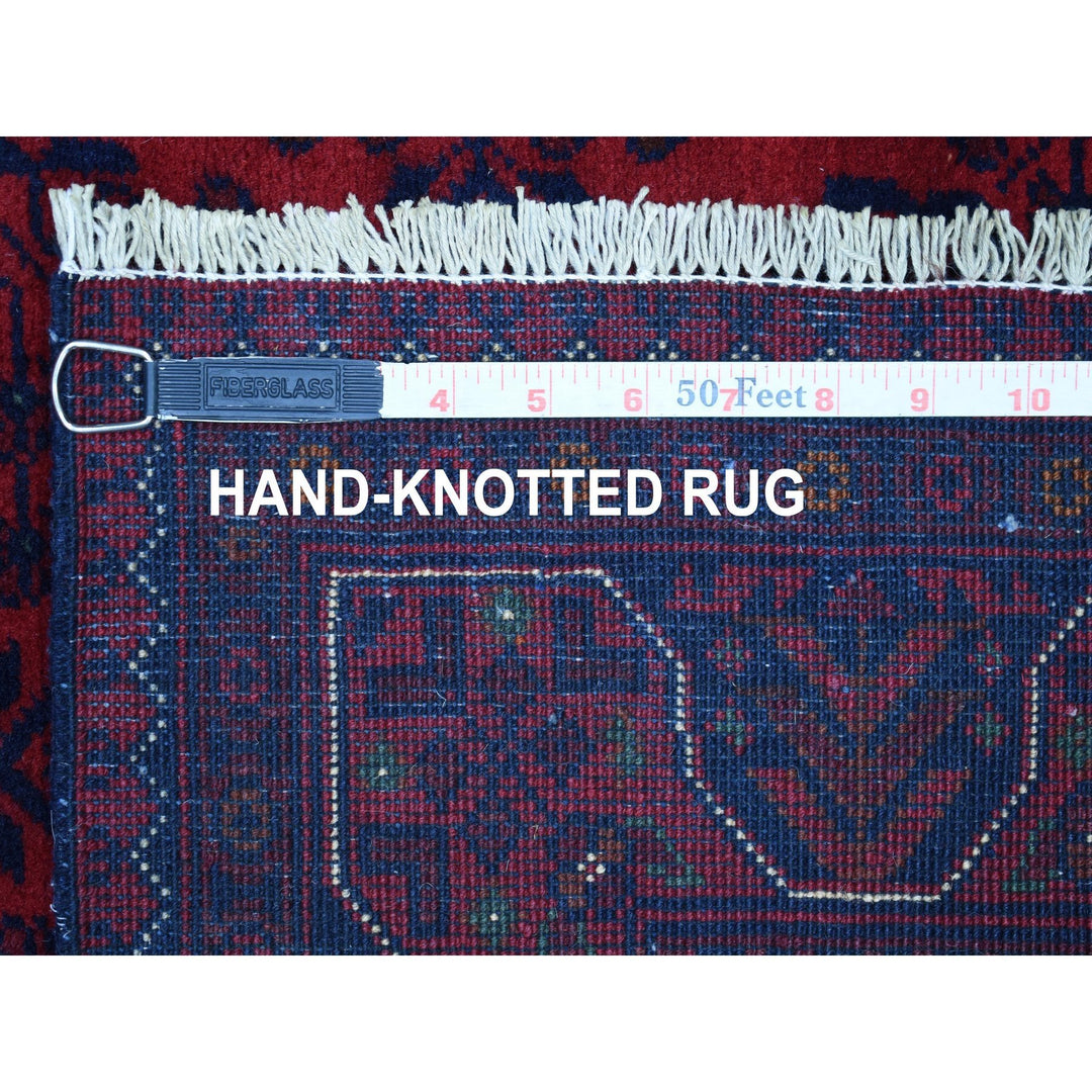 3'3" x 5'0" New Hand Knotted Red Wool Rectangle Oriental Rug - MOA10267956