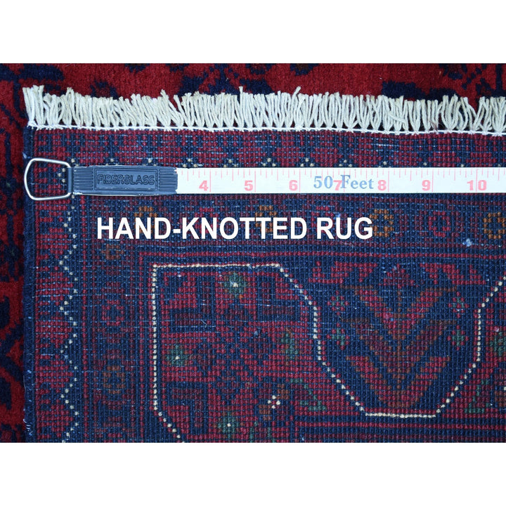 3'3" x 5'0" New Hand Knotted Red Wool Rectangle Oriental Rug - MOA10267956