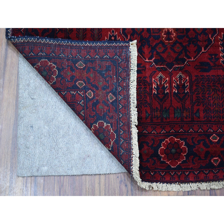 3'3" x 4'10" New Hand Knotted Red Wool Rectangle Oriental Rug - MOA10267957