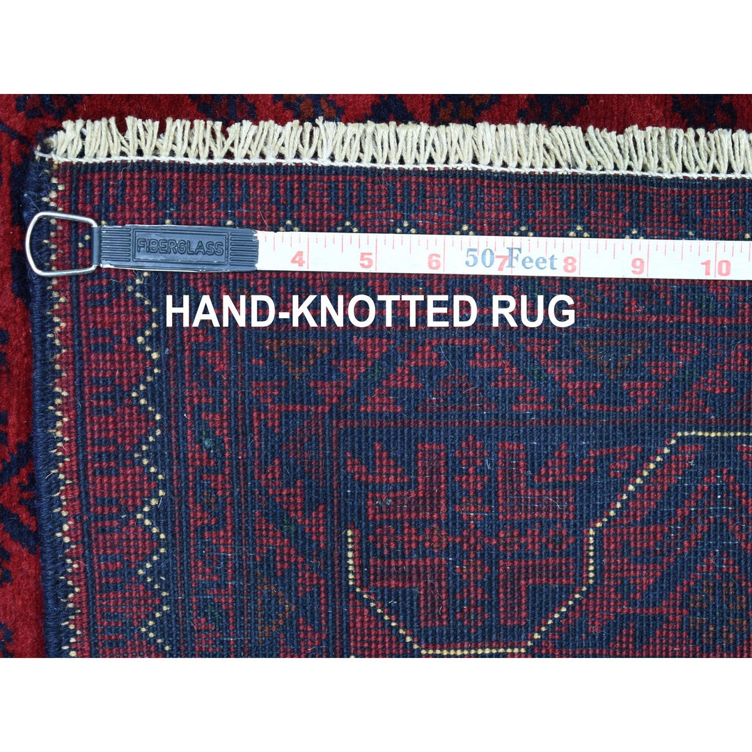 3'3" x 4'8" New Hand Knotted Red Wool Rectangle Oriental Rug - MOA10267958