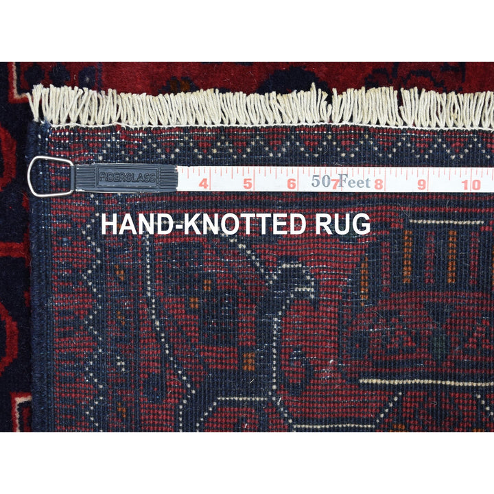 3'4" x 4'8" New Hand Knotted Red Wool Rectangle Oriental Rug - MOA10267959