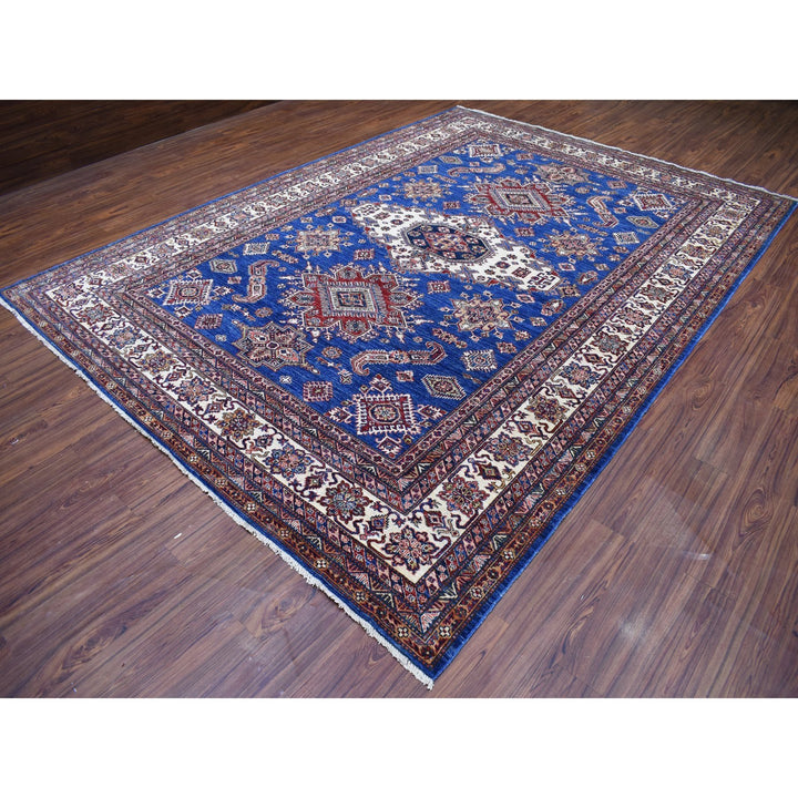 8'10" x 12'0" New Hand Knotted Blue Wool Rectangle Oriental Rug - MOA10267995