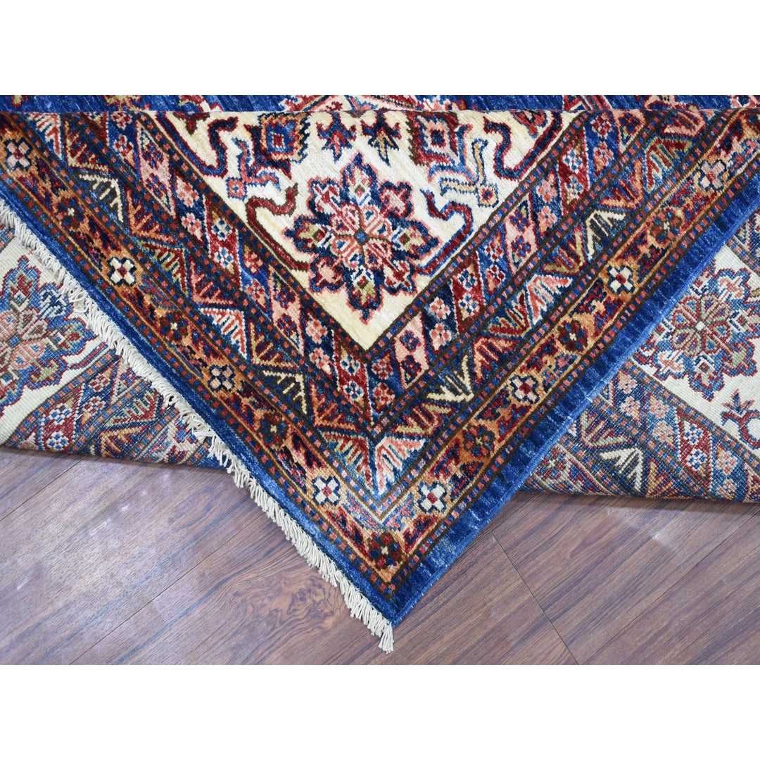 8'10" x 12'0" New Hand Knotted Blue Wool Rectangle Oriental Rug - MOA10267995