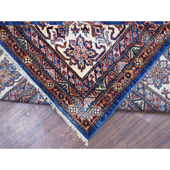 8'10" x 12'0" New Hand Knotted Blue Wool Rectangle Oriental Rug - MOA10267995