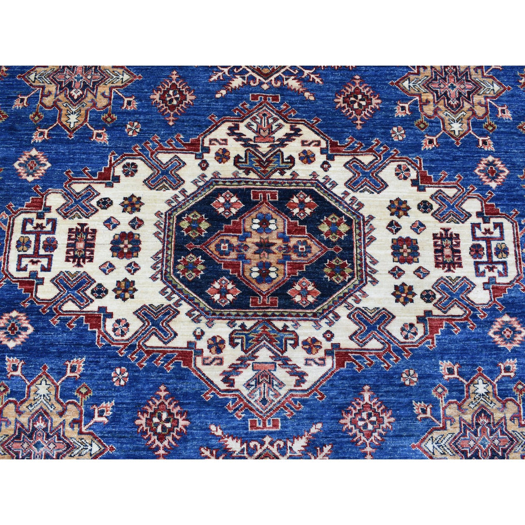 8'10" x 12'0" New Hand Knotted Blue Wool Rectangle Oriental Rug - MOA10267995