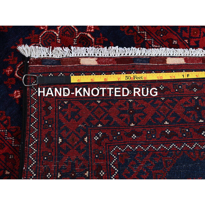 2'2" x 4'0" New Hand Knotted Red Wool Rectangle Oriental Rug - MOA102679