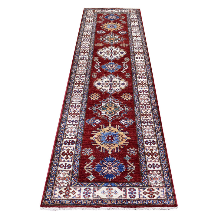 2'6" x 8'10" New Hand Knotted Red Wool Runner Oriental Rug - MOA10268034