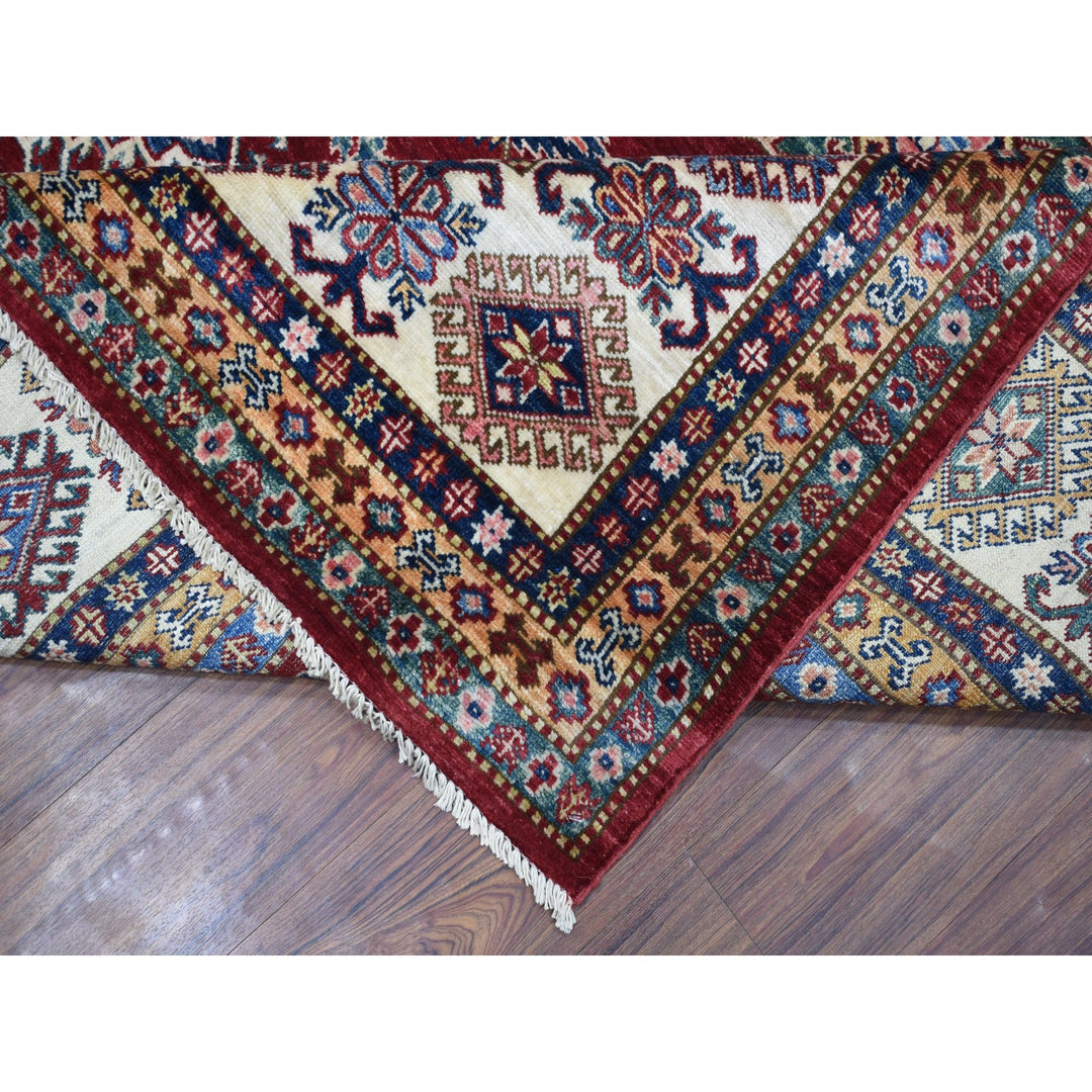 8'1" x 10'0" New Hand Knotted Red Wool Rectangle Oriental Rug - MOA10268058