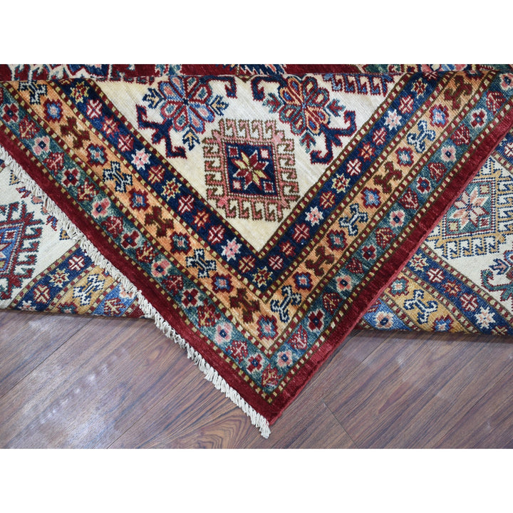 8'1" x 10'0" New Hand Knotted Red Wool Rectangle Oriental Rug - MOA10268058