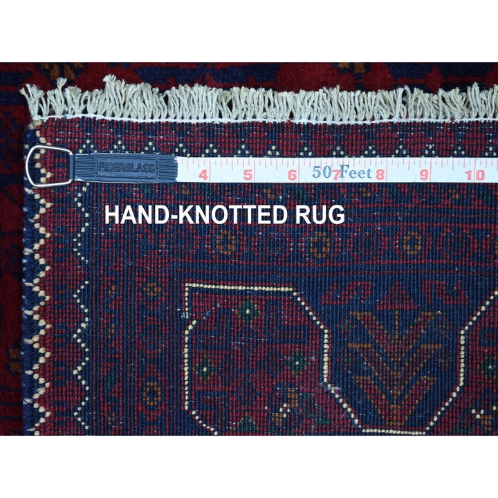 3'10" x 5'9" New Hand Knotted Red Wool Rectangle Oriental Rug - MOA10268070