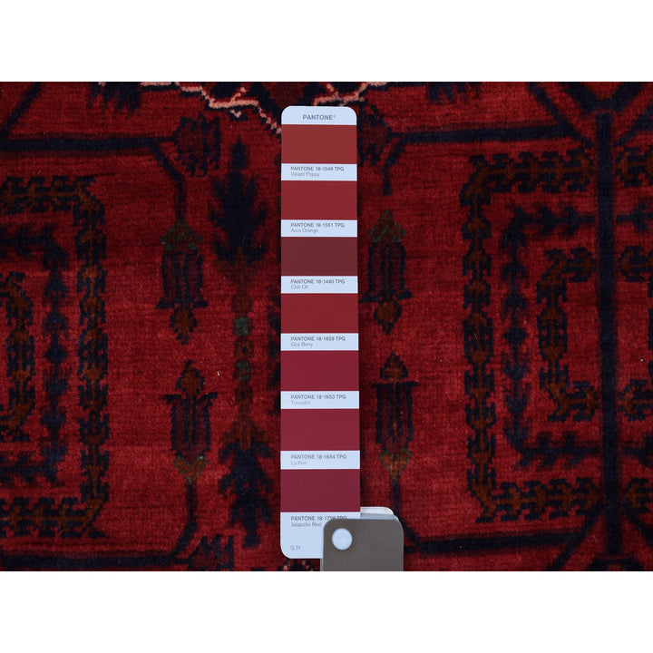 3'4" x 5'1" New Hand Knotted Red Wool Rectangle Oriental Rug - MOA10268090