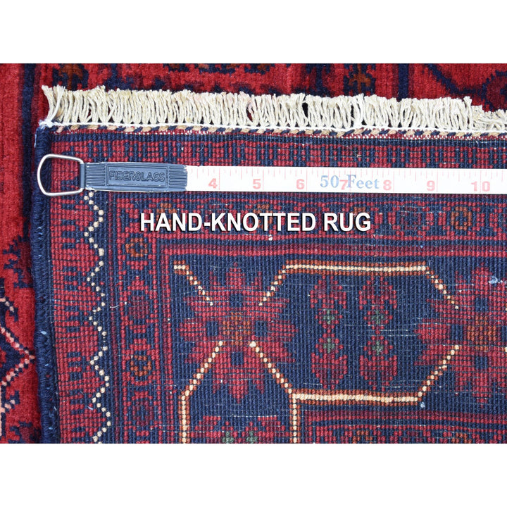 3'4" x 5'1" New Hand Knotted Red Wool Rectangle Oriental Rug - MOA10268090