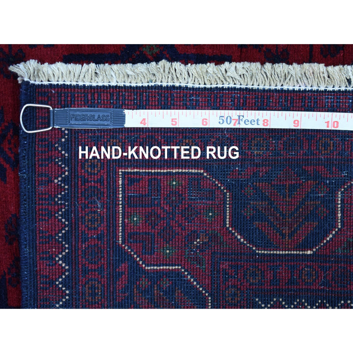 3'4" x 4'9" New Hand Knotted Red Wool Rectangle Oriental Rug - MOA10268095