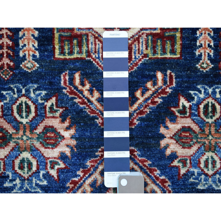 2'8" x 10'5" New Hand Knotted Blue Wool Runner Oriental Rug - MOA10268180