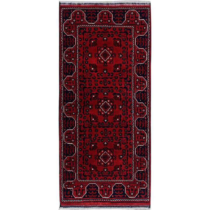 2'3" x 4'10" New Hand Knotted Red Wool Runner Oriental Rug - MOA102682