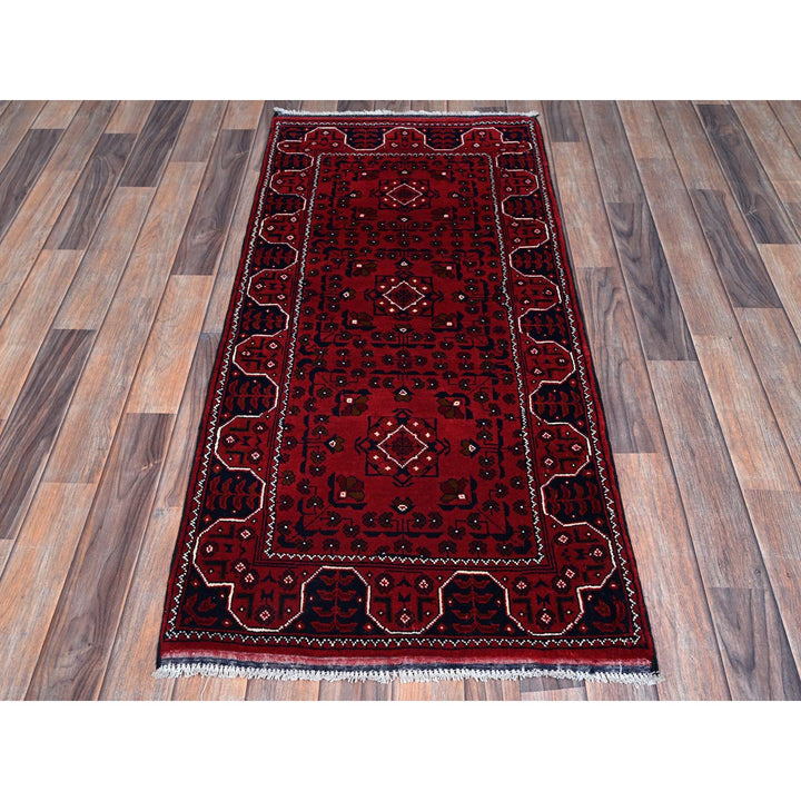 2'3" x 4'10" New Hand Knotted Red Wool Runner Oriental Rug - MOA102682