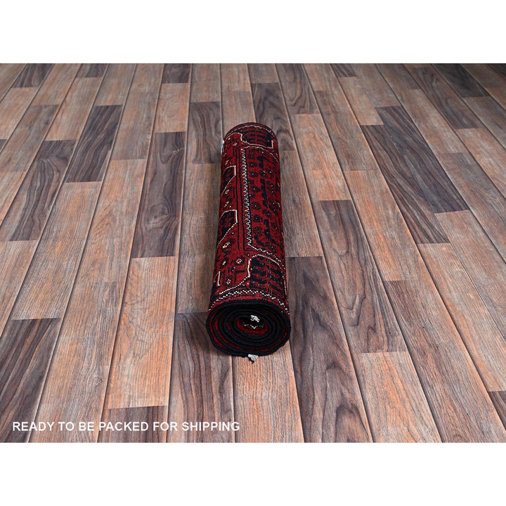 2'3" x 4'10" New Hand Knotted Red Wool Runner Oriental Rug - MOA102682