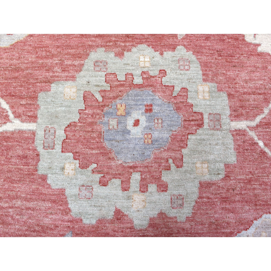 13'9" x 19'0" New Hand Knotted Pink Wool Rectangle Oriental Rug - MOA10268347