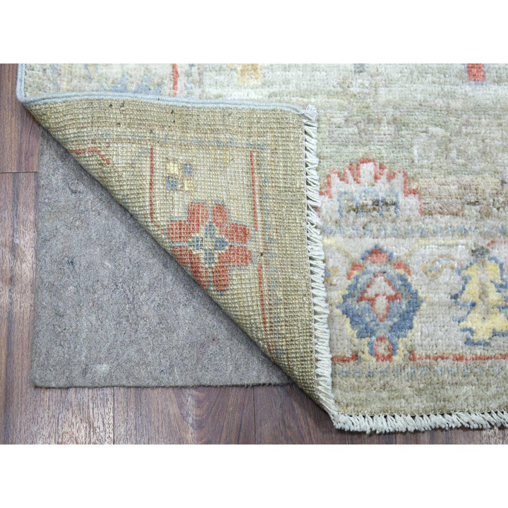 2'7" x 17'5" New Hand Knotted Grey Wool Runner Oriental Rug - MOA10268405