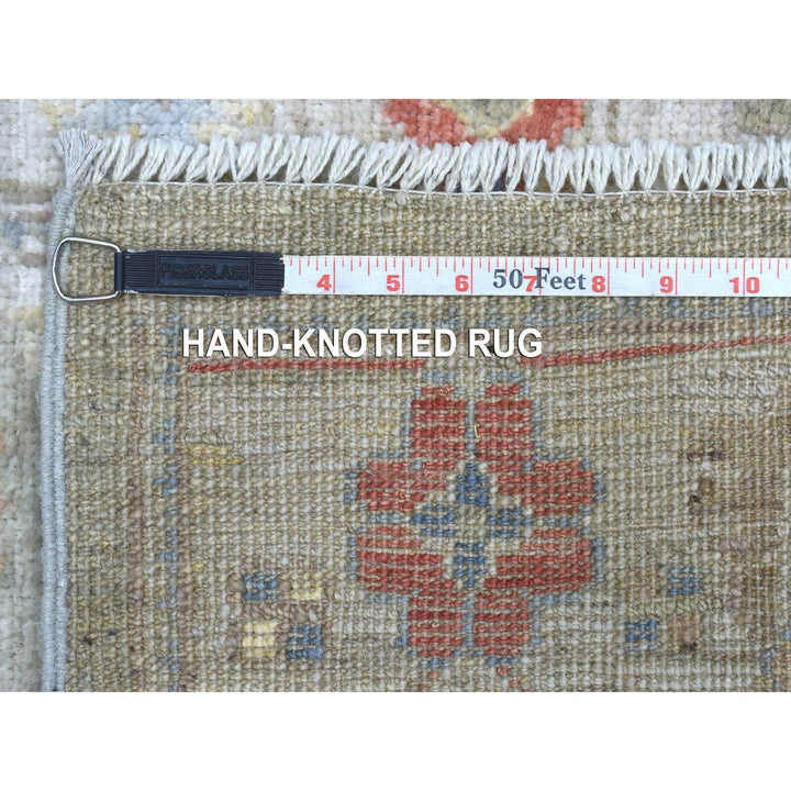 2'7" x 17'5" New Hand Knotted Grey Wool Runner Oriental Rug - MOA10268405