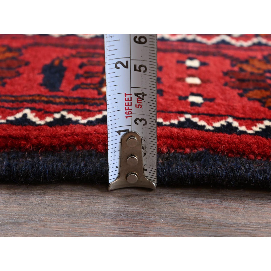 2'4" x 5'2" New Hand Knotted Red Wool Runner Oriental Rug - MOA102684
