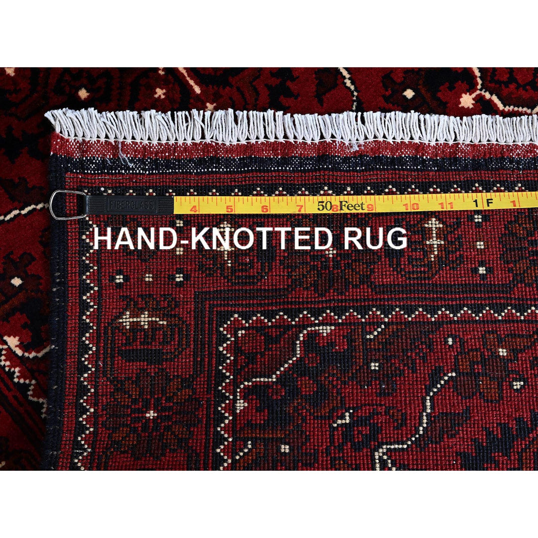 2'4" x 5'2" New Hand Knotted Red Wool Runner Oriental Rug - MOA102684