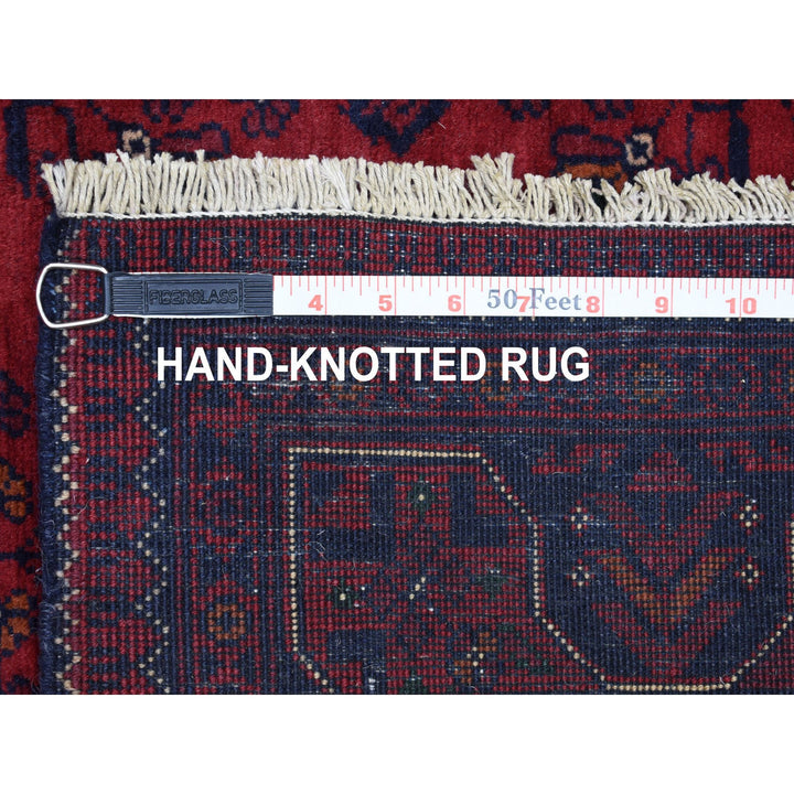 3'4" x 4'8" New Hand Knotted Red Wool Rectangle Oriental Rug - MOA10268646