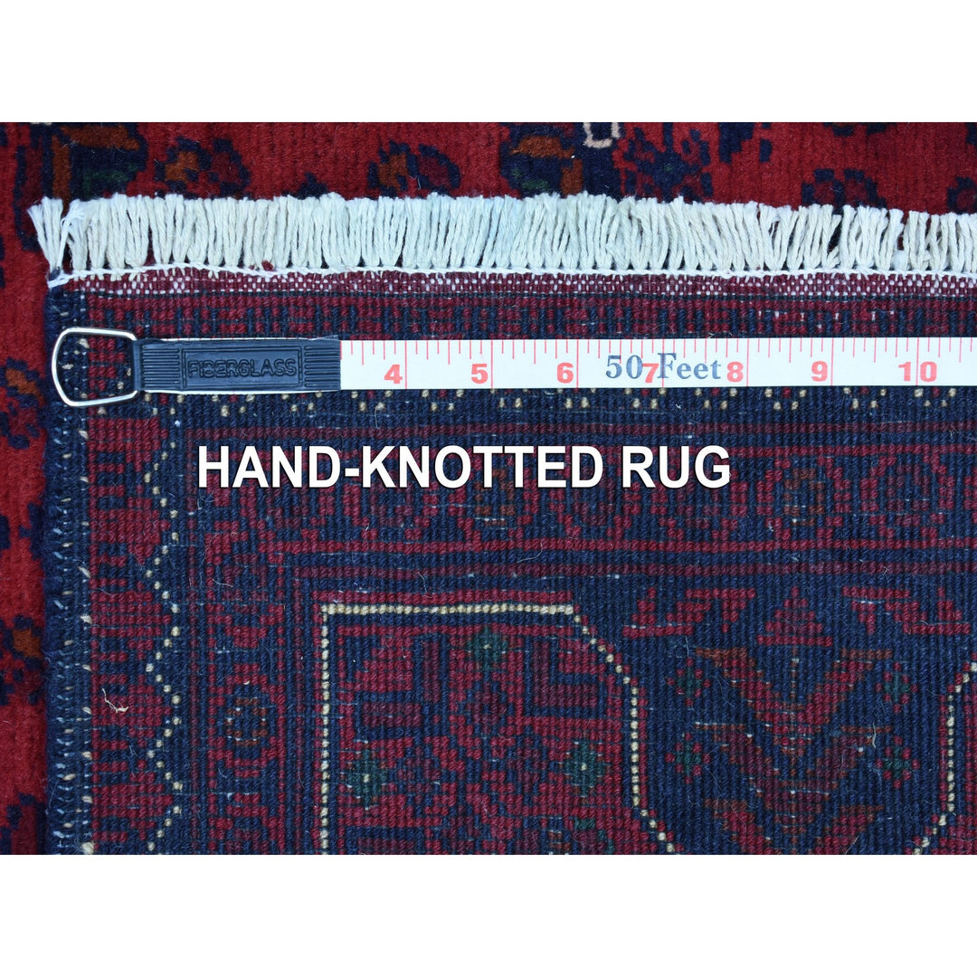 3'5" x 4'10" New Hand Knotted Red Wool Rectangle Oriental Rug - MOA10268647