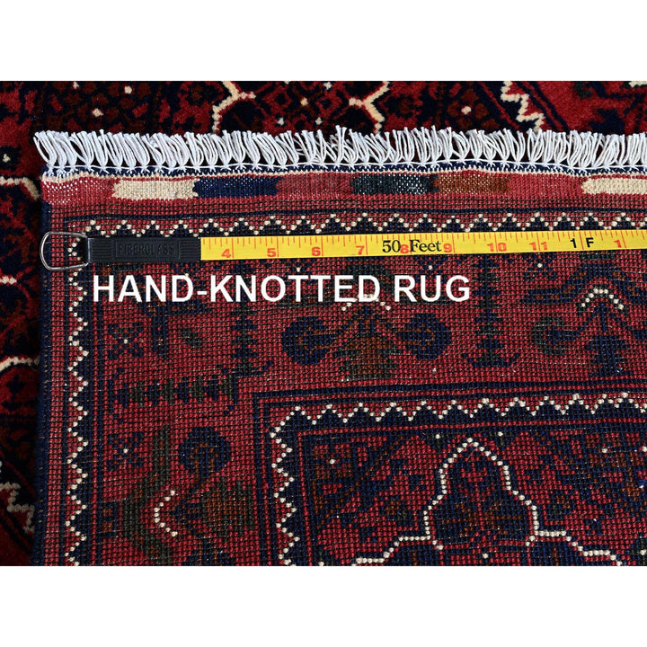 2'2" x 4'4" New Hand Knotted Red Wool Runner Oriental Rug - MOA102686