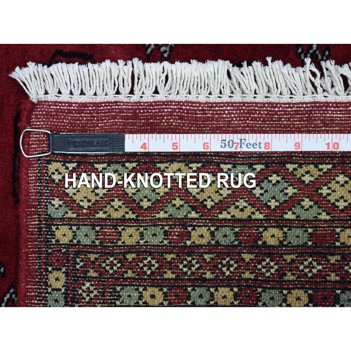 2'8" x 3'9" New Hand Knotted Red Wool Rectangle Oriental Rug - MOA10268789