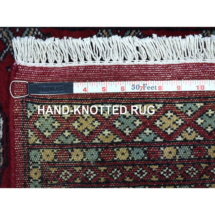 2'6" x 3'10" New Hand Knotted Red Wool Rectangle Oriental Rug - MOA10268790