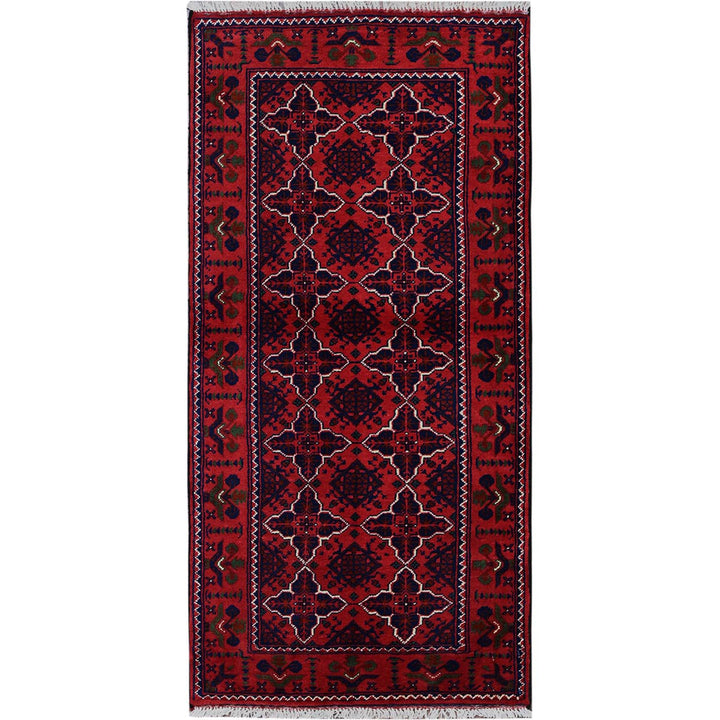 2'3" x 4'8" New Hand Knotted Red Wool Runner Oriental Rug - MOA102687