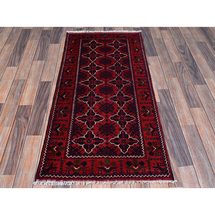 2'3" x 4'8" New Hand Knotted Red Wool Runner Oriental Rug - MOA102687