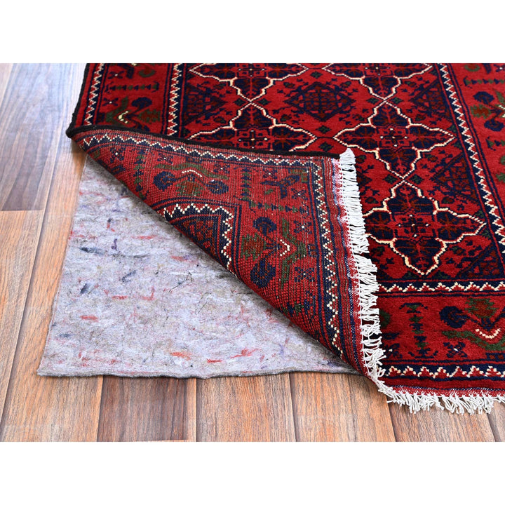 2'3" x 4'8" New Hand Knotted Red Wool Runner Oriental Rug - MOA102687