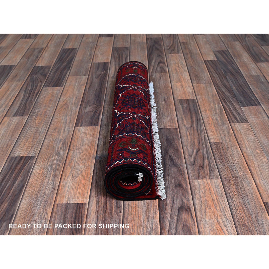 2'3" x 4'8" New Hand Knotted Red Wool Runner Oriental Rug - MOA102687