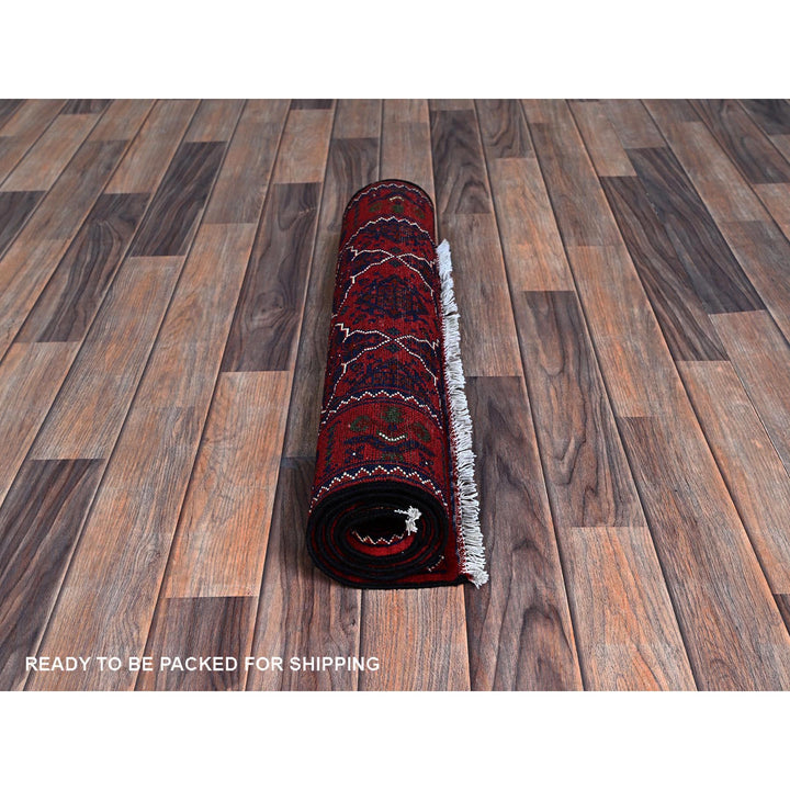 2'3" x 4'8" New Hand Knotted Red Wool Runner Oriental Rug - MOA102687