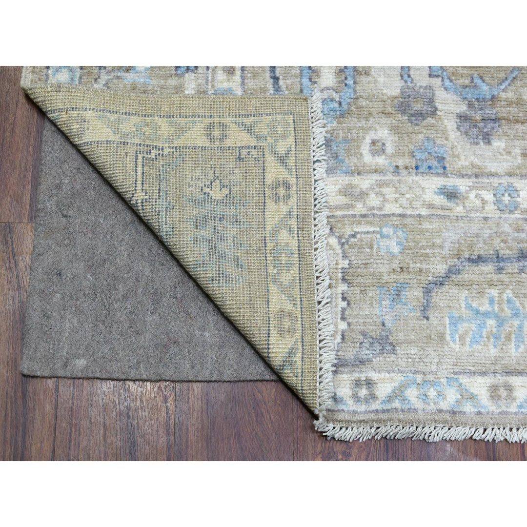 6'1" x 9'7" New Hand Knotted Brown Wool Rectangle Oriental Rug - MOA10268864