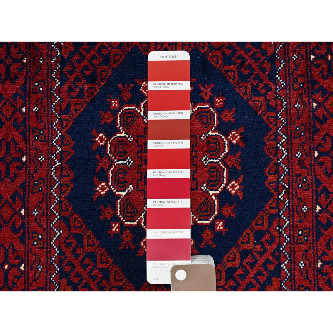 2'2" x 4'8" New Hand Knotted Red Wool Runner Oriental Rug - MOA102689