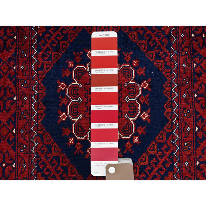 2'2" x 4'8" New Hand Knotted Red Wool Runner Oriental Rug - MOA102689