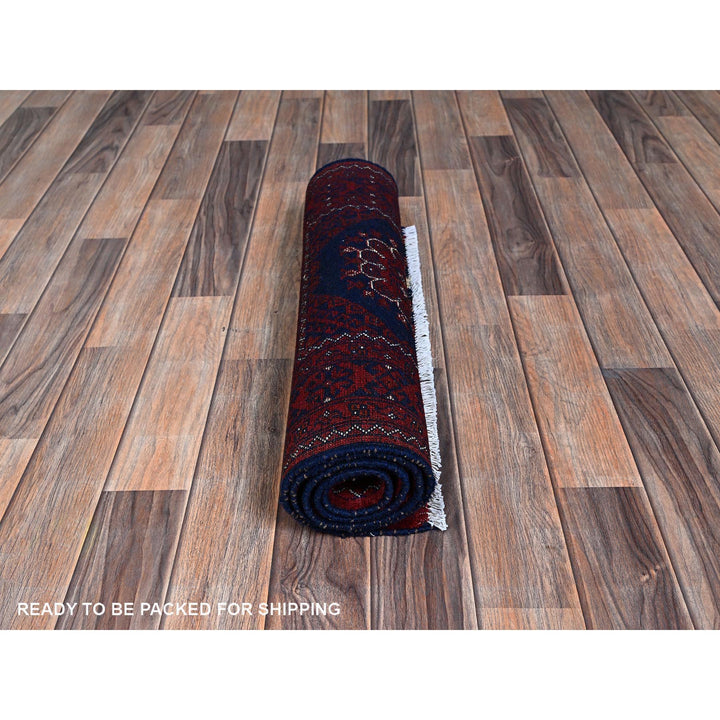 2'2" x 4'8" New Hand Knotted Red Wool Runner Oriental Rug - MOA102689