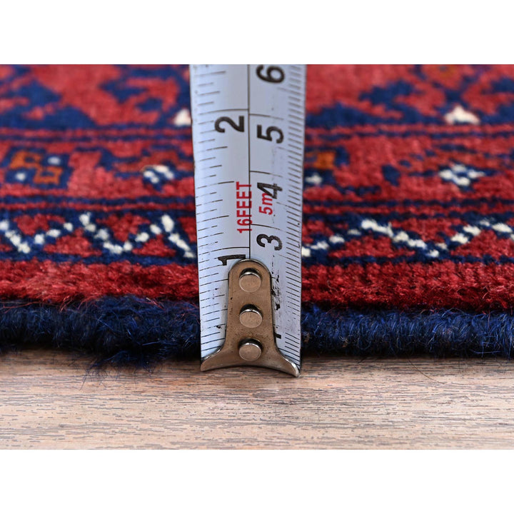 2'2" x 4'8" New Hand Knotted Red Wool Runner Oriental Rug - MOA102689