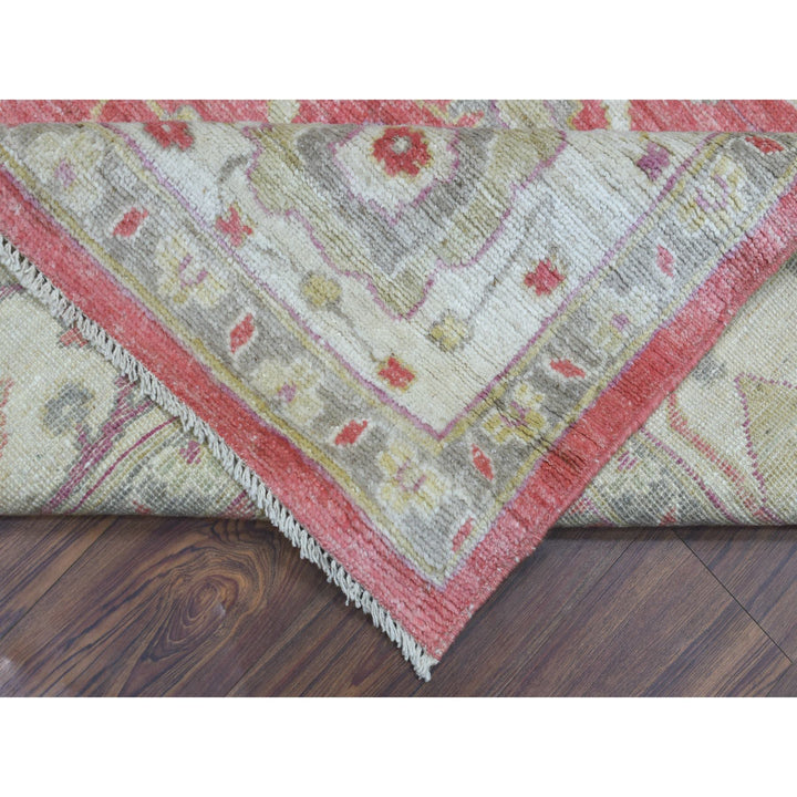 8'0" x 9'10" New Hand Knotted Pink Wool Rectangle Oriental Rug - MOA10269026