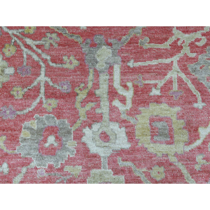 8'0" x 9'10" New Hand Knotted Pink Wool Rectangle Oriental Rug - MOA10269026