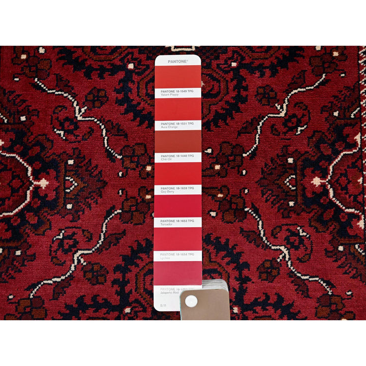 2'7" x 5'2" New Hand Knotted Red Wool Runner Oriental Rug - MOA102690