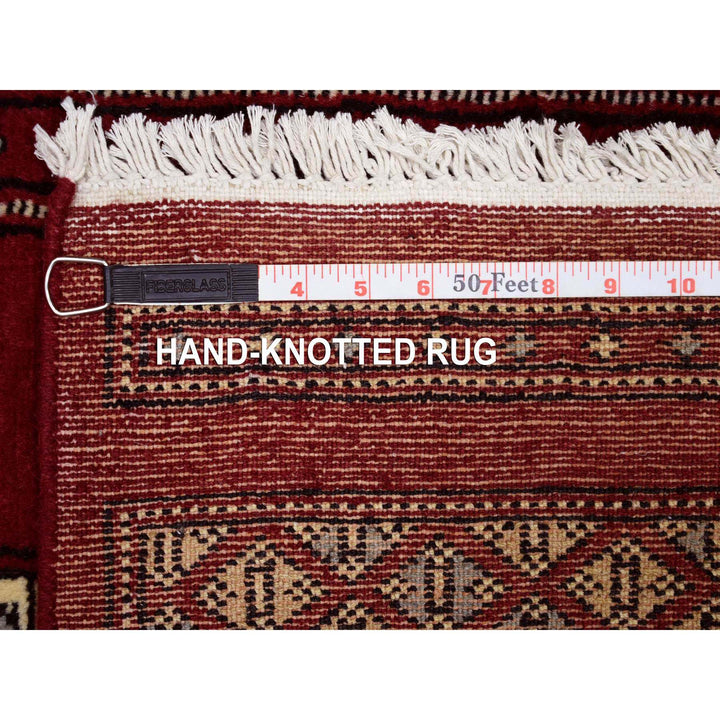 2'6" x 9'1" New Hand Knotted Red Wool Runner Oriental Rug - MOA10269202