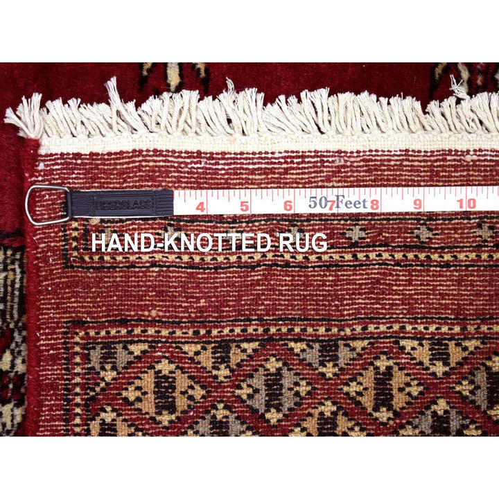 2'6" x 4'0" New Hand Knotted Red Wool Rectangle Oriental Rug - MOA10269208