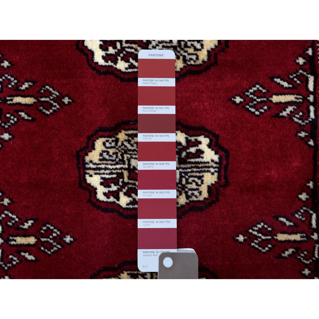 2'6" x 3'9" New Hand Knotted Red Wool Rectangle Oriental Rug - MOA10269209